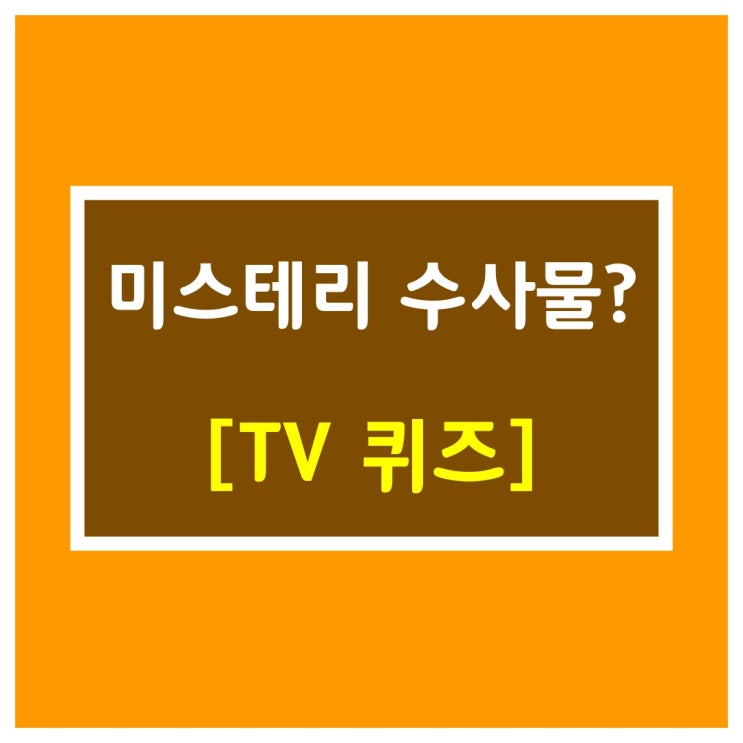  TV프로그램[미스테리 수사물?]