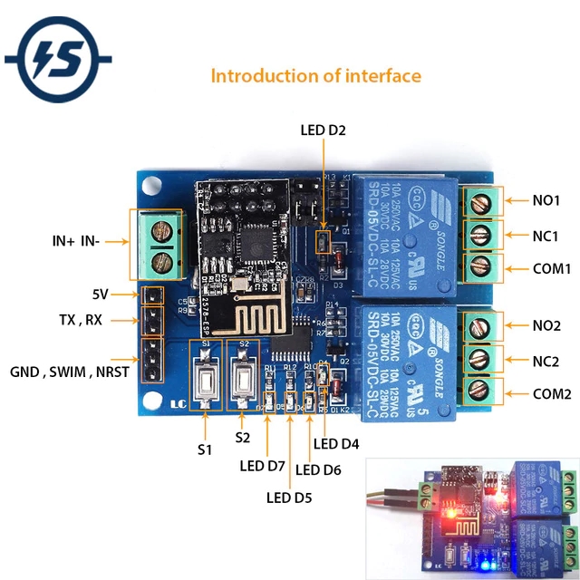 LC 5V 2-Channel WIFI Relay Module LC 5V 2-Channel WIFI Relay Module