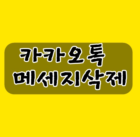 카카오톡 내가 보낸 메세지 삭제하기
