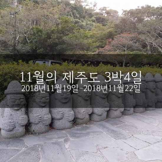  [국내여행/제주도] 11월의 제주도 3박4일