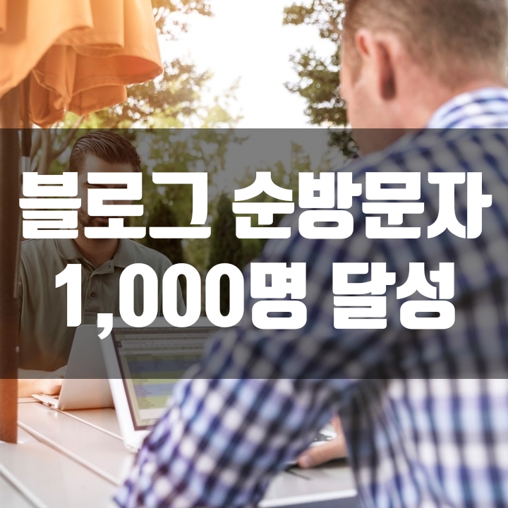  하루 순방문자 1,000명 달성!
