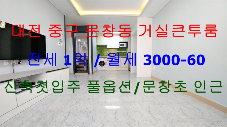  대전중구문창동신축첫입주풀옵션투룸전세월세/문창초신축첫입주풀옵션투룸전세월세