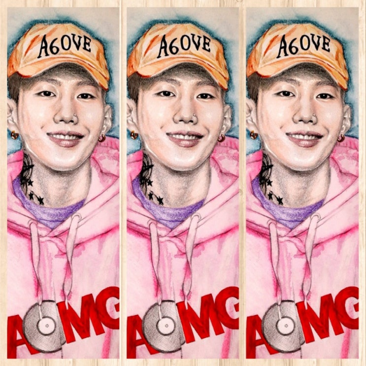  레츠기릿 박재범 색연필화 손그림 일러스트