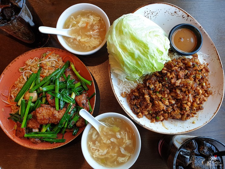 롯데몰 은평점 중식 맛집 피에프창 P.F.Chang's - 맛있는 녀석들 미국식 중국요리 : 치킨 레터스 랩, 몽골리안 비프