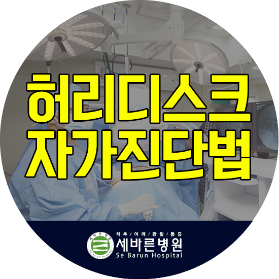  척추관절병원 허리디스크 자가진단법