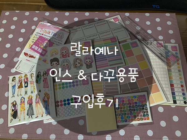  랄라예나 인스&다꾸용품 구입후기