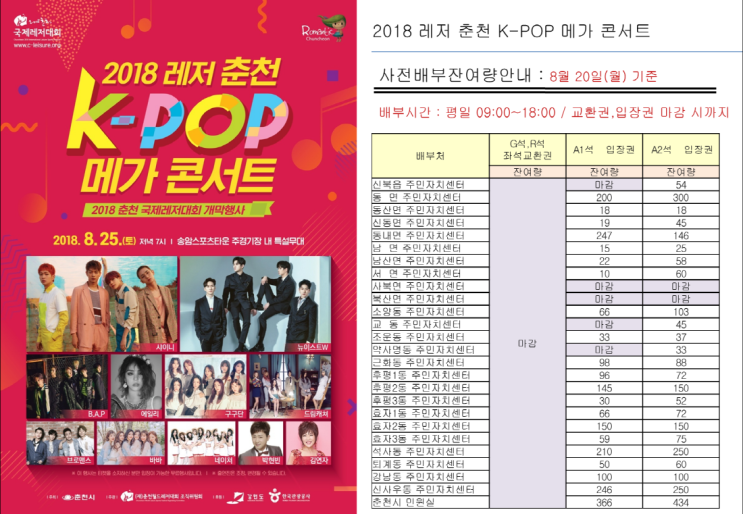  2018 춘천 메가 콘서트 후기/샤이니, 김연자, 박현빈