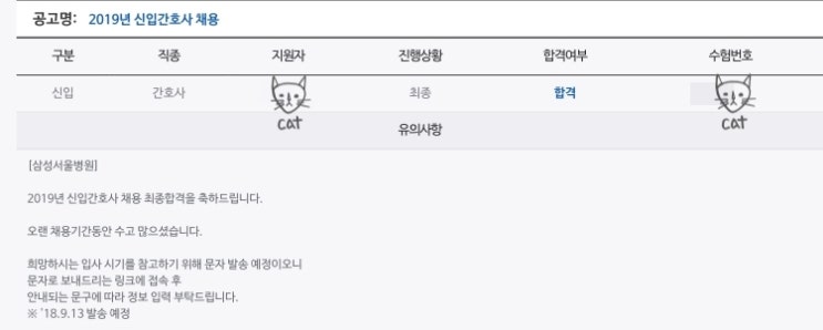  삼성서울병원 간호사 합격 후기