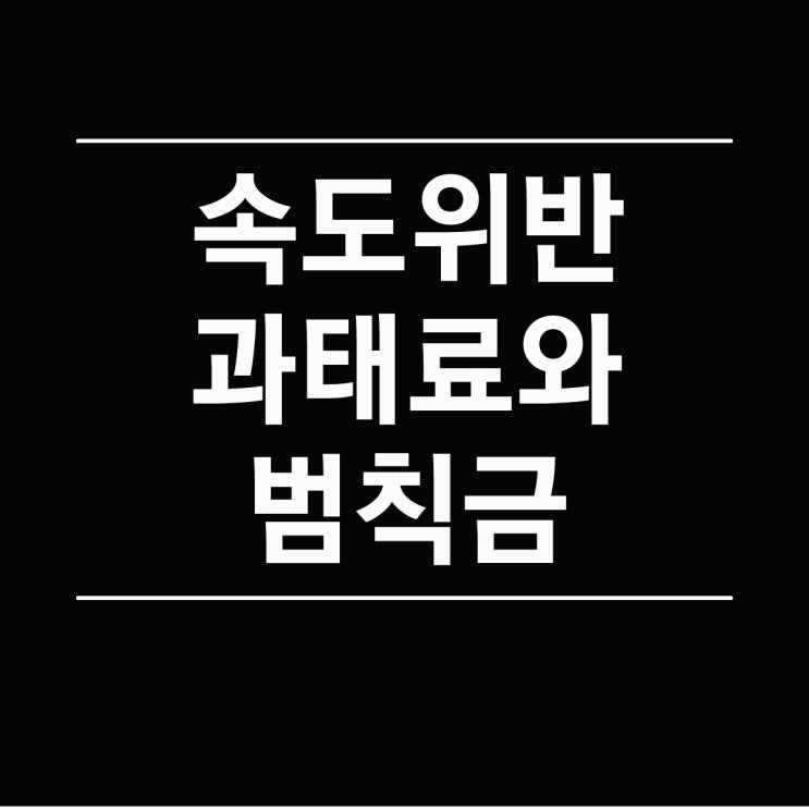 속도위반 과태료와 범칙금 체납시 가산금