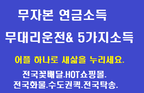  무대리운전 무료 어플 깔고 연금성 소득 챙겨볼까?