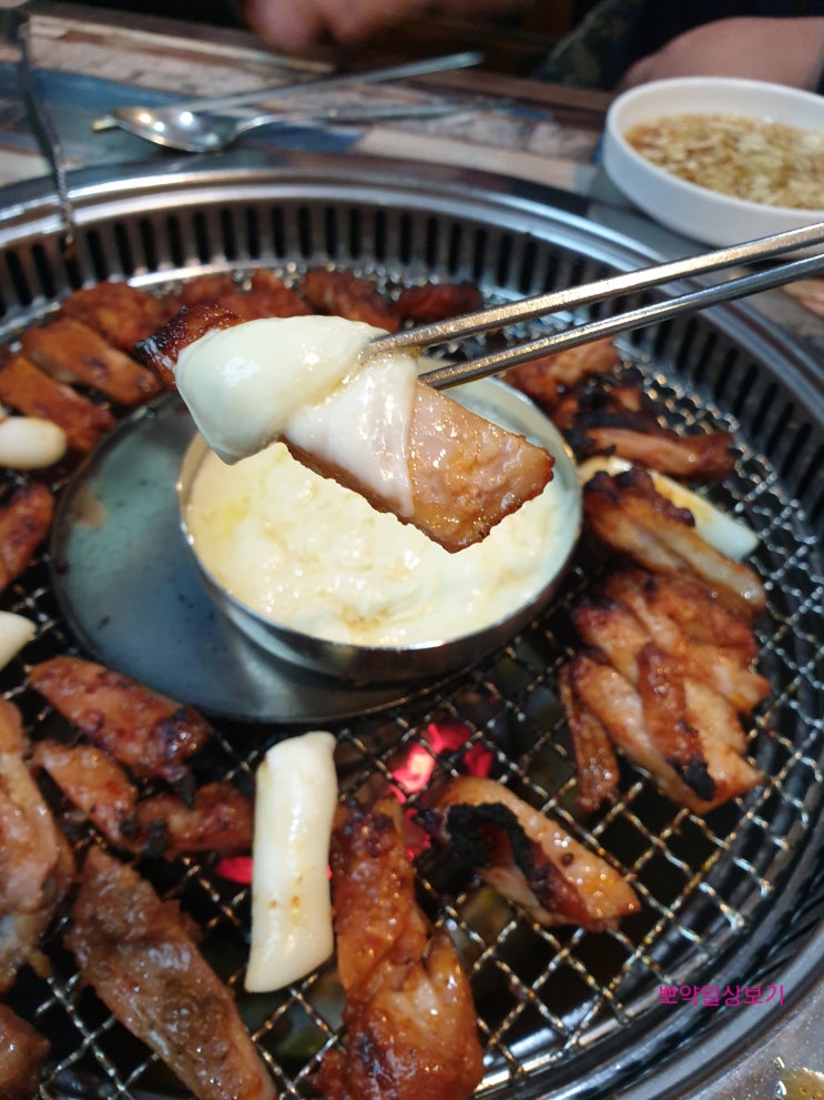  가평맛집/금강막국수숯불닭갈비-생생정보에 나온 치즈퐁듀!!