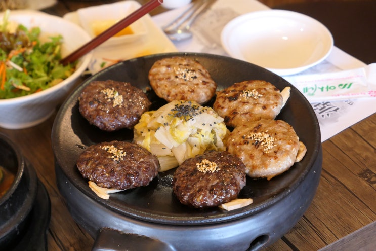 원주 맛집 목원떡갈비, 반반정식 (한우떡갈비 + 한돈떡갈비)