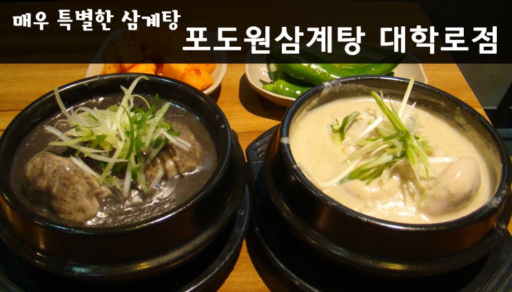  [대학로 삼계탕] 매우 특별한 삼계탕 - 포도원삼계탕 대학로점