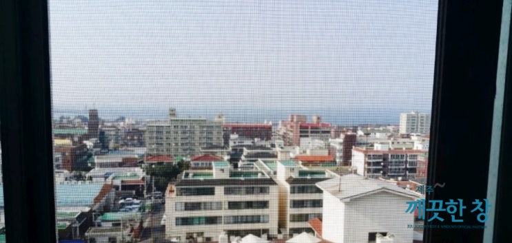  제주 화북덕진 웰리브아파트 친환경방충망 시공