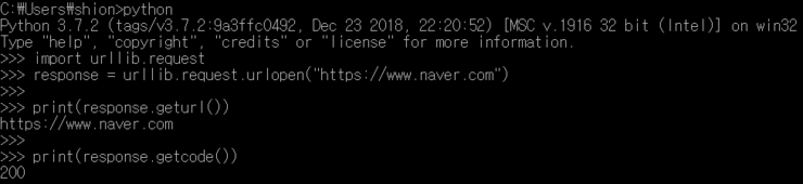  Python3 urllib 패키지 : 1. urllib.request 모듈