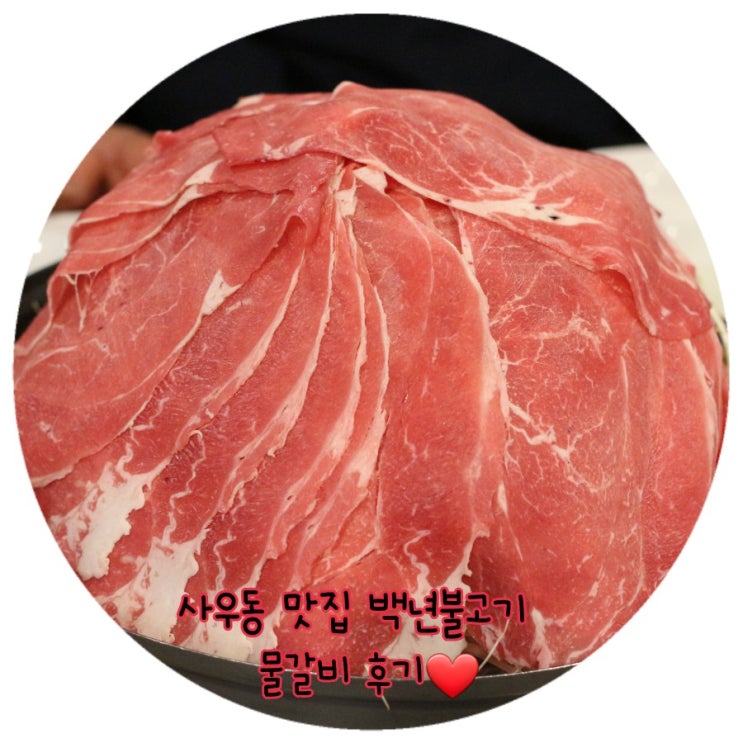  사우동 맛집 백년불고기 김포점 소물갈비 후기 :)