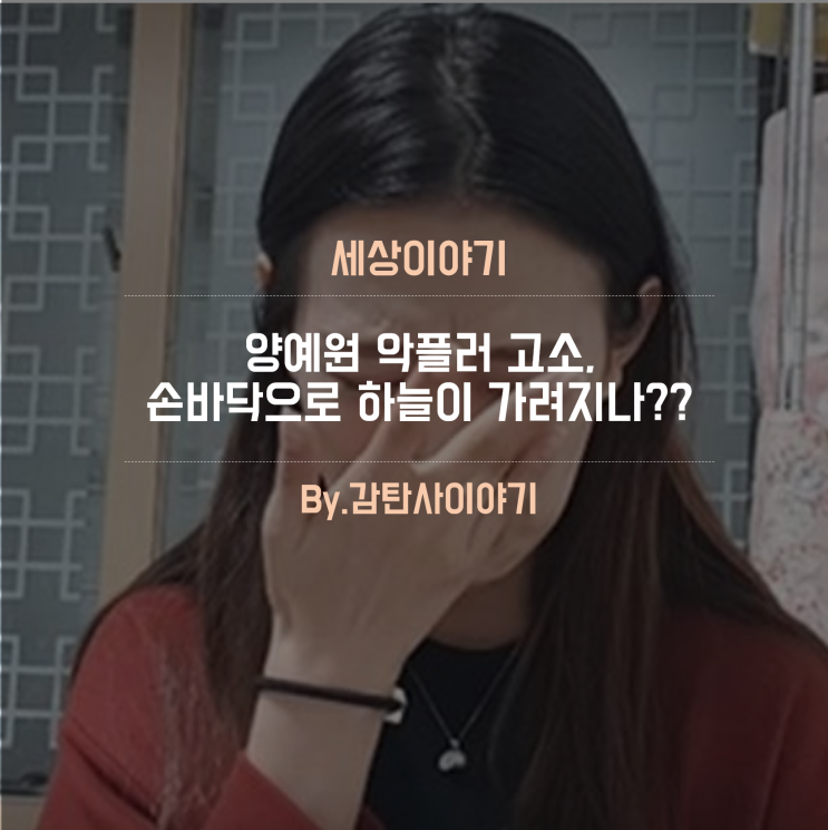  양예원 악플러 고소, 손바닥으로 하늘이 가려지나??