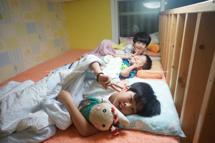  삼형제 잠자리는 어린이2층침대/어린이벙커침대 꾸미기로 끝!!