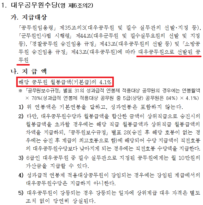 공무원 대우공무원수당 : 네이버 블로그 공무원 대우공무원수당 : 네이버 블로그