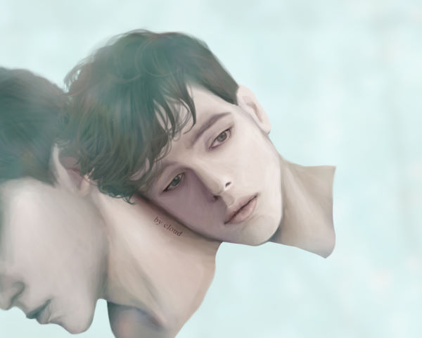  Lullaby,남자패션일러스트,몽환적인분위기 남자 일러스트
