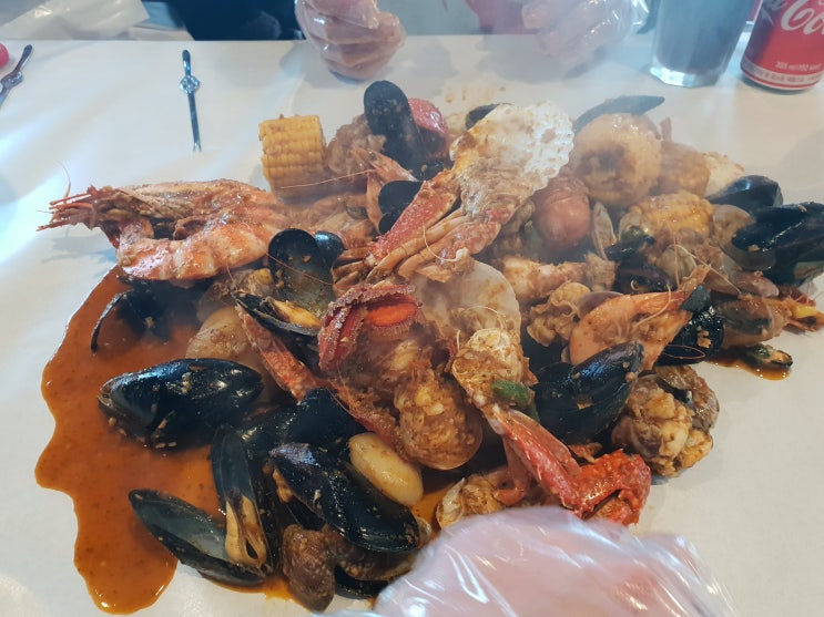  크랩 봉지찜 이태원 보일링 크랩앤쉬림프