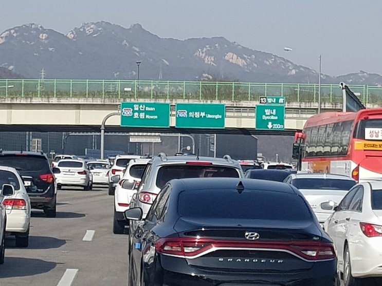  5일 설연휴 당일 서울외곽순환도로 교통상황