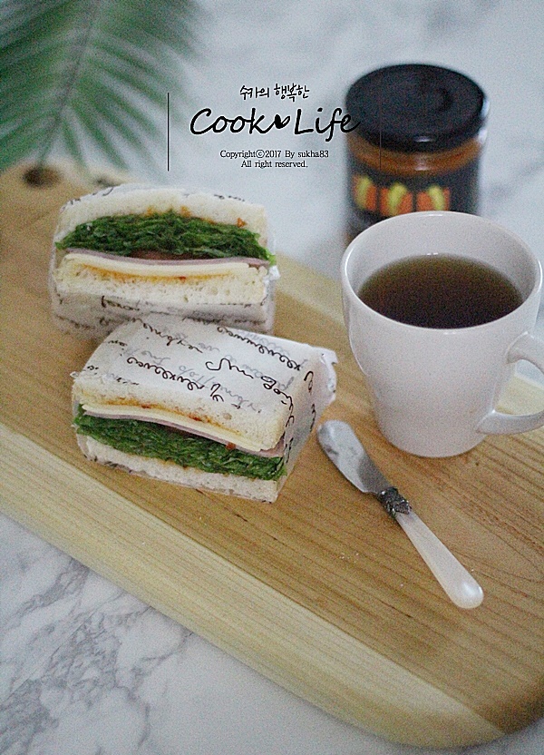  햄치즈샌드위치 안동하회도마 하나로 스타일링까지~