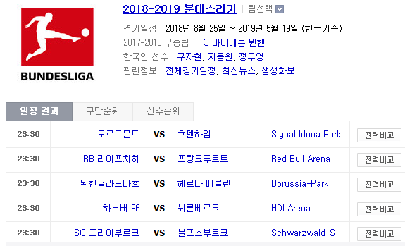 2019.02.09 분데스리가 (도르트문트 호펜하임 | 라이프치히 프랑크푸르트 | 묀헨글라드바흐 H베를린 | 하노버 늬른베르크 | 프라이부르크 볼프스부르크 | 바이에른뮌헨 살케) 2019.02.09 분데스리가 (도르트문트 호펜하임 | 라이프치히 프랑크푸르트 | 묀헨글라드바흐 H베를린 | 하노버 늬른베르크 | 프라이부르크 볼프스부르크 | 바이에른뮌헨 살케)