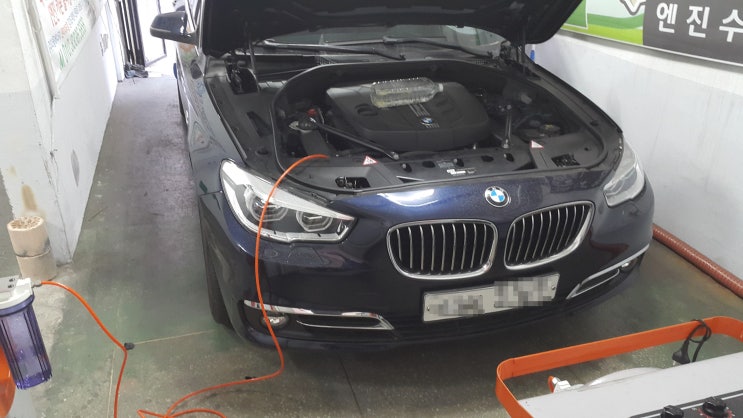 BMW GT,  엔진떨림문제, 엔진출력문제, 엔진소음문제로 입고 ~ 수소크리닝 하나로 해결해 버립니다.