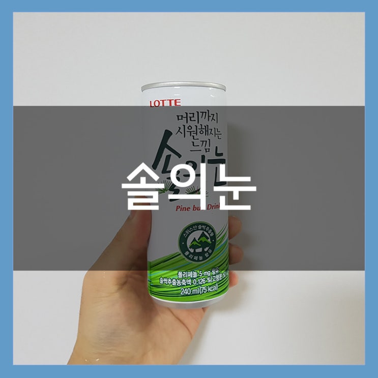 솔의눈, 궁금해서 마셔보았다. 솔의눈, 궁금해서 마셔보았다.