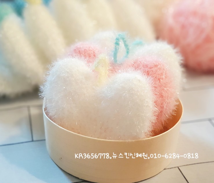  [하트수세미만들기] 통통하고 예쁜 하트수세미DIY 도안.과정