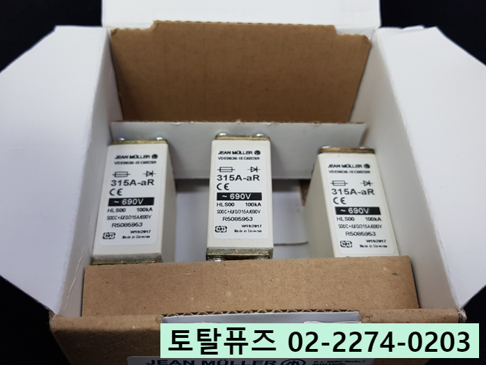 R5085953 판매중 JEAN MULLER VDE0636-IEC60269 315A-aR CE ~690V HLS00 100KA S00C+ 정품