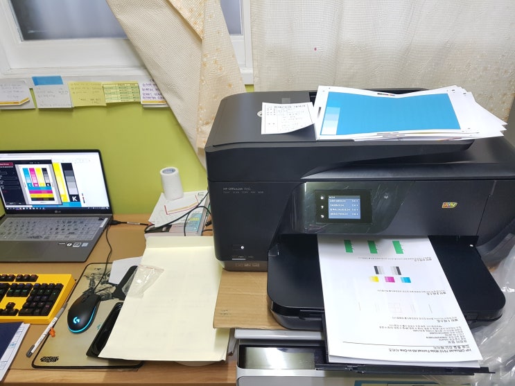  프린터임대 판매 수리 무한잉크 hp 엡손 캐논 전문-hp7510복합기 A3전용 헤드수리 무한공급기설치