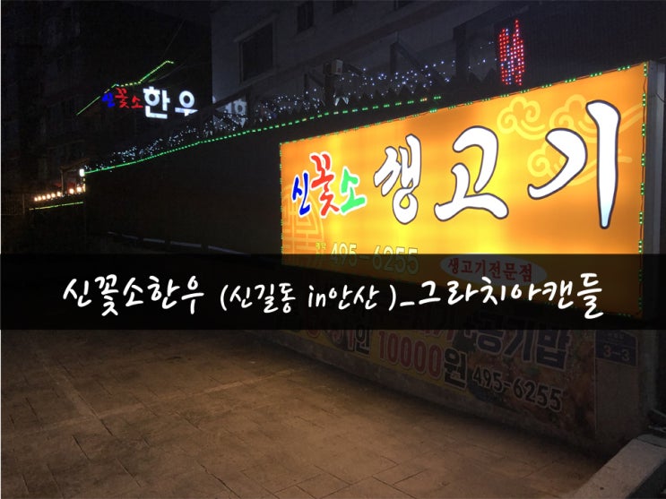 [맛집34탄] 안산 신길온천역 맛집 한우신꽃소_그라치아캔들