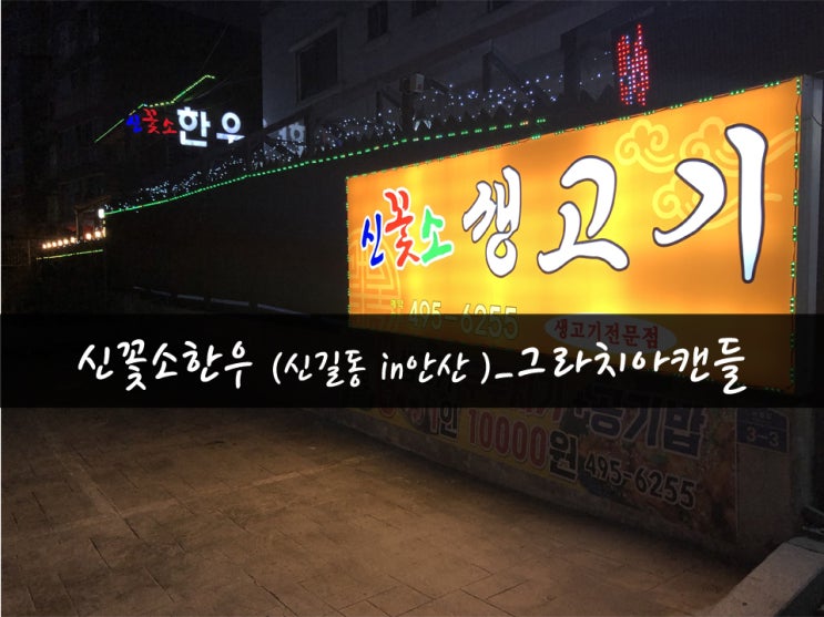  [맛집34탄] 안산 신길온천역 맛집 한우신꽃소_그라치아캔들