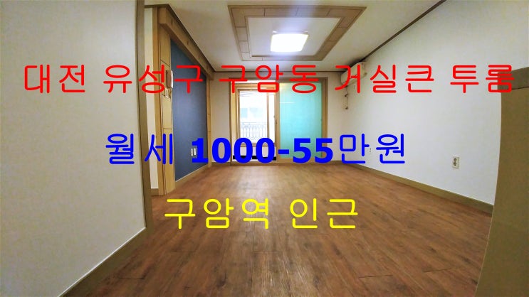  대전유성구구암동거실큰투룸월세/구암동구암역거실큰투룸월세