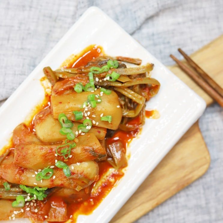  [밑반찬종류]간단한 밑반찬 만들기 총각김치지짐