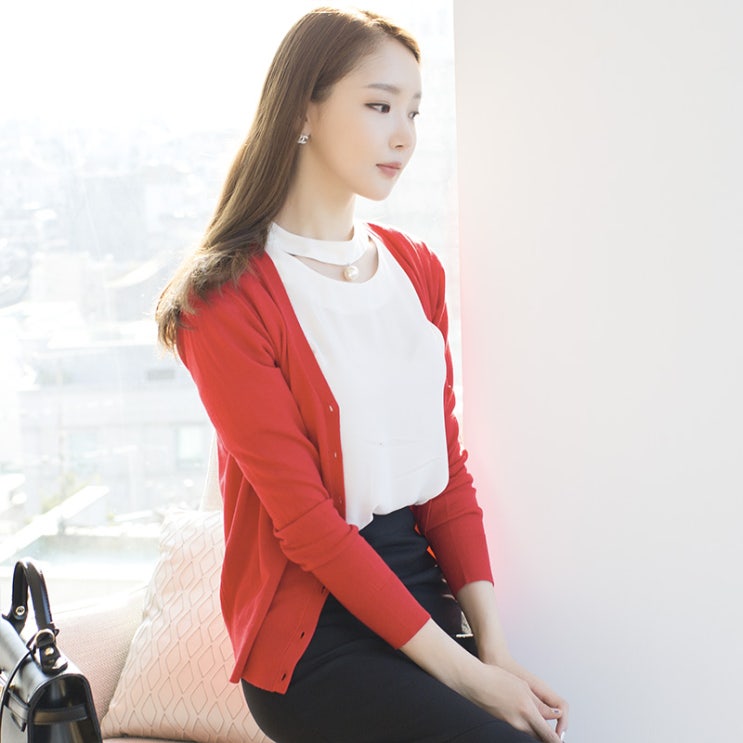  봄 가을 기본 니트 가디건