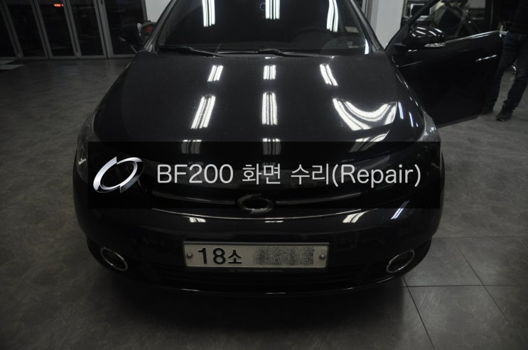  파인드라이브 BF200 네비게이션 화면불량(LCD불량,그래픽깨짐) 고장수리 르노삼성 NEW SM5 라구나 차량