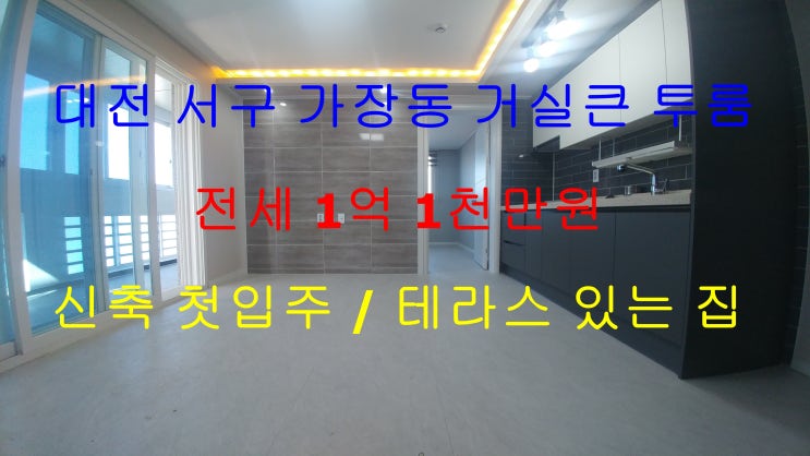  대전서구가장동신축첫입주테라스있는거실큰투룸(가장초인근)