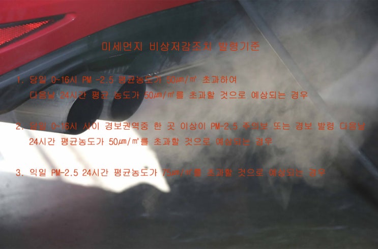  노후경유차, 배출가스 5등급차량 운행제한 알고타야  벌금폭탄 면한다