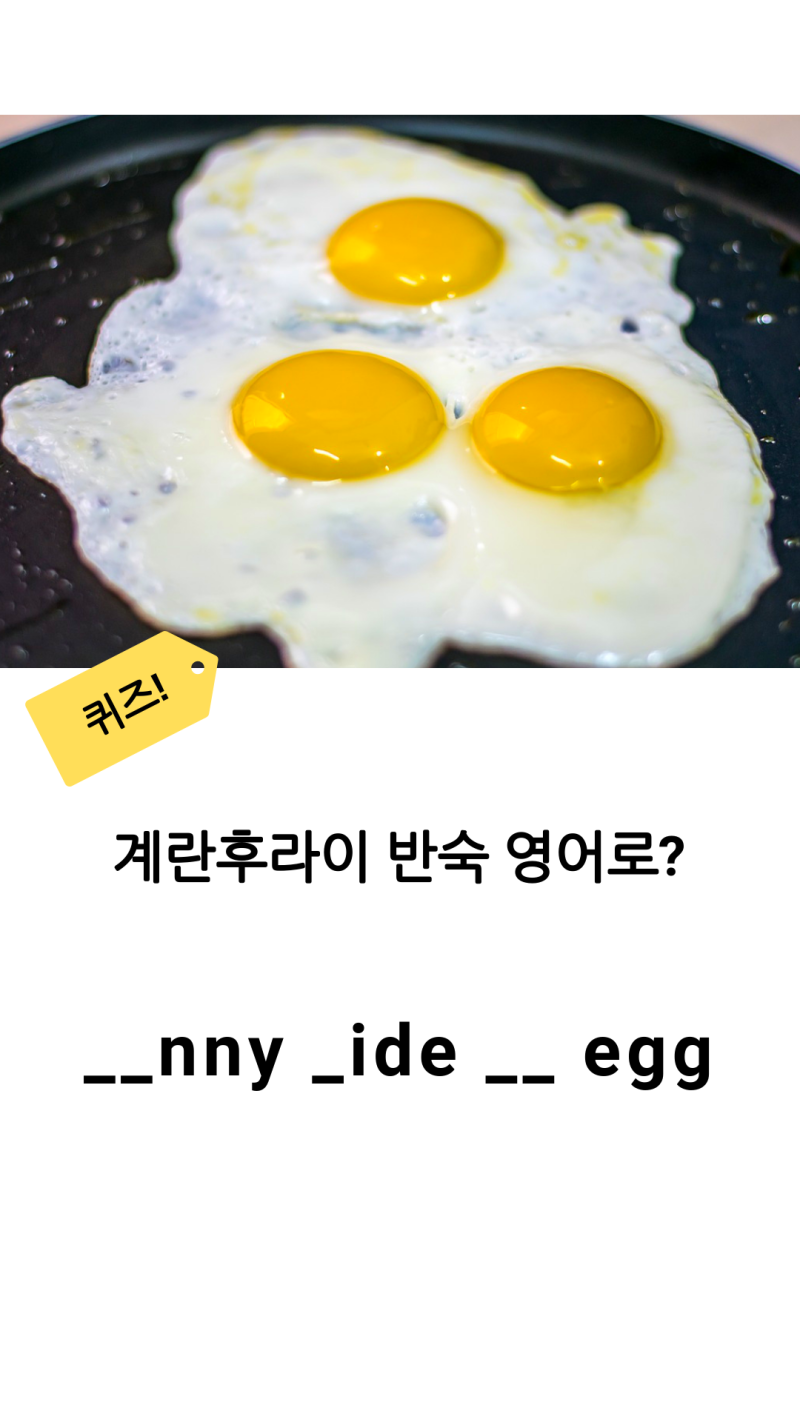 계란후라이 반숙은 영어로? : 네이버 블로그