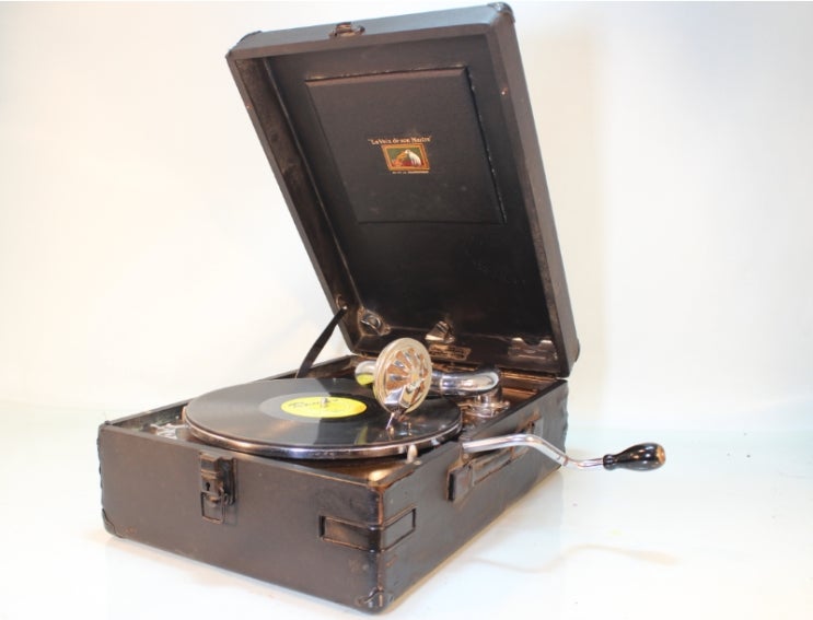  엔틱 명기His Masters Voice 가방축음기