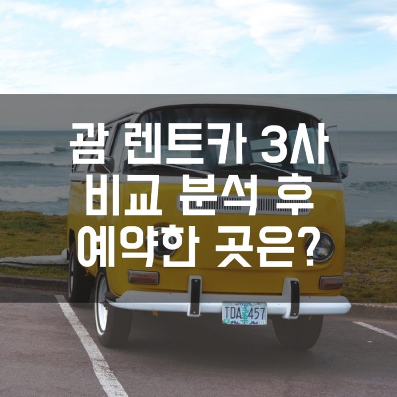 괌 여행준비 30편 - 괌렌터카 비교정리/보험종류 6