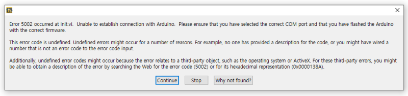 [LIFA] LabVIEW Interface for Arduino Error 5002, 5003 : 네이버 블로그