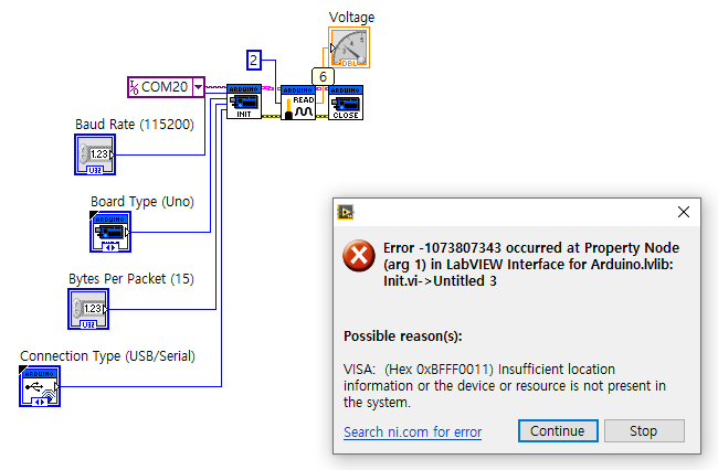 [LIFA] LabVIEW Interface for Arduino Error 5002, 5003 : 네이버 블로그