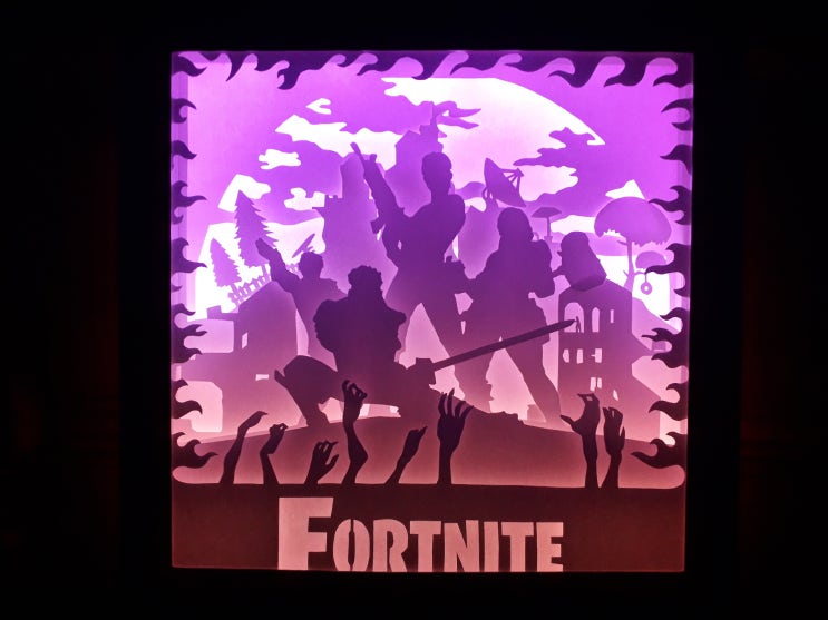  FORTNITE 페이퍼 커팅 라이트 박스 제작