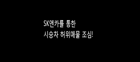  SK엔카를 통한 시승차 허위매물 조심!