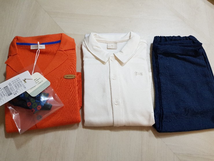  남자아기옷 :: 에뜨와 호크니 3PCS 봄느낌 물씬!