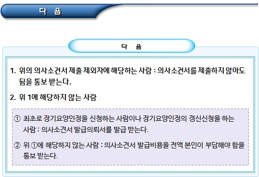 장기요양인정 신청 및 제출서류